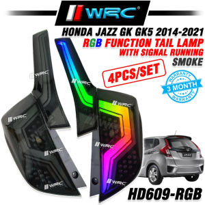HD609-RGB Honda Jazz GK GK5 2014 - 2021 RGB Function Tail Lamp With Signal Running ( Smoke )