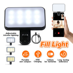 Fill Light Clip Portable Mini Selfie Fill Light Led Light Rechargeable Adjustable Brightness Clip