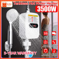 3500W 220V water heater, instant electric water heater for bathroom and shower, instant tankless electric water heater temperature display with. 