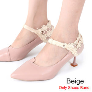 HCVGBN SHOP 1Pair Thời trang Chống trượt Hoa ren Dây giày Giữ gót cao Dây giày Phụ kiện giày