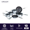 CIRCULON SteelShield C-Series ชุดเครื่องครัวสแตนเลสสตีล  10 ชิ้น ฟรี ตะหลิว ทัพพี (30012-T). 