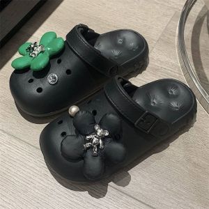 IELGY Hot Sweet Flowers Resort Style Beach Shoes Summer Womens Korean EVA Clog Shoes