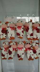 paket aksesoris Boneka kaca mobil karakter sapi isi 12 pcs