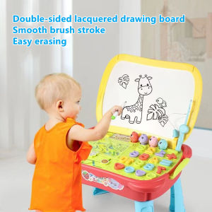 Multifunctional Study Table Magnetic Drawing Board Portable Storage Table Compatible With Enlightenment Early Educational Drawing Board With Stand