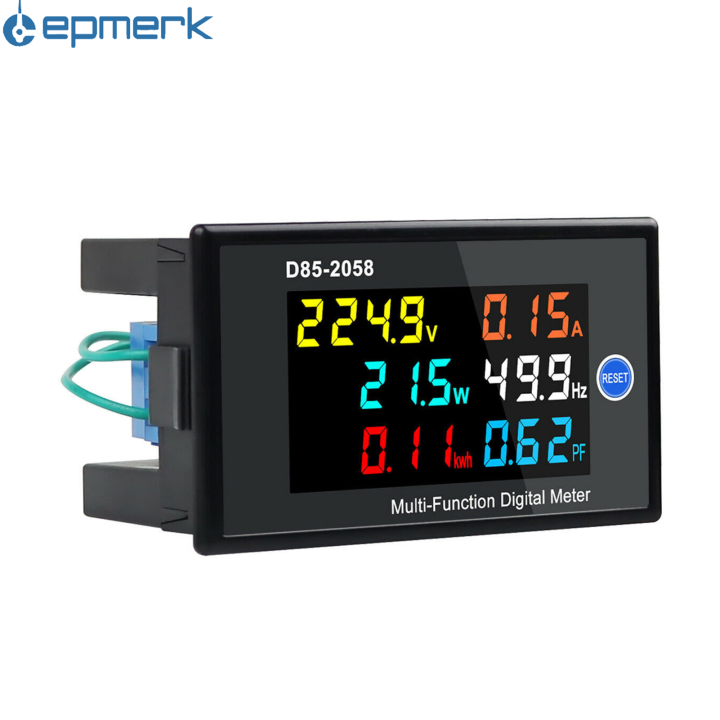 Lepmerk Multi-Function Single Phase Digital Meter LCD Display AC ...