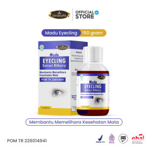 MADU EYECLING Obat Mata Minus Katarak Obat Sakit Mata Merah Pandangan Buram Sehat Mata Bilberry Binasyifa 150 gram Madu Herbal