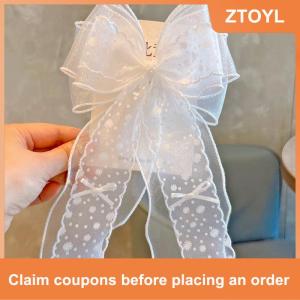 【ZTOYL】 กิ๊บติดผมรูปโบว์ลูกไม้ตาข่ายดอกเดซี่สำหรับเด็กผู้หญิงกิ๊บติดผมกิ๊บหนีบผมเครื่องประดับผม