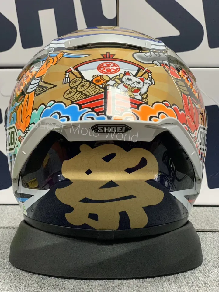 SHOEI X14 Full Face Motorcycle Helmet X14 Red Bull Lucky Cat