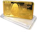 Replika Emas Murni Logam Mulia Koin Emas Souvenir Persegi Asli 999.9% New Design Dolar As. 