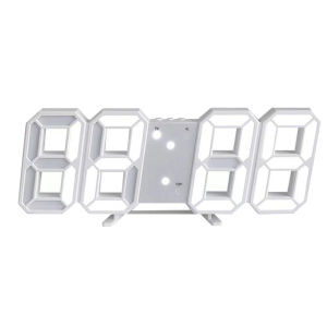 LED Digital Adjustable Clock Wall Decor Smart 3D Alarm Clock Kitchen Office Table Desk Alarm Temperature Clock