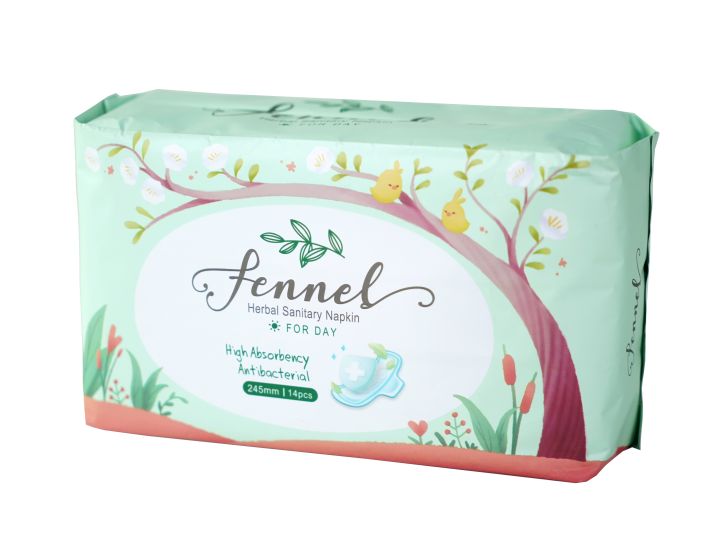 Fennel Herbal Day Regular Soft Cottony 14s Sanitary Pad: Antibacterial ...