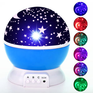 Star Projector Lamp Children Bedroom LED Night Light Baby Lamp Decor Rotating Starry Nursery Moon Galaxy Projector Table Lamp Discoball Lamps