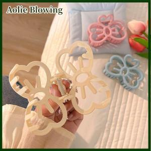 Aolie Korean Cute Bowknot Hair Clip Plastic Claw Clip Candy Color Crab Hair Clip For Girls Sweet Hair Claw Hair Accessories For Women
