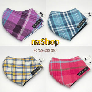 NaShop - Combo 10 khẩu trang truyền thống cao cấp khẩu trang màu phối màu ngẫu nhiên khẩu trang hoa khẩu trang sọc caro khẩu trang chấm bi tái sử dụng tiết kiệm
