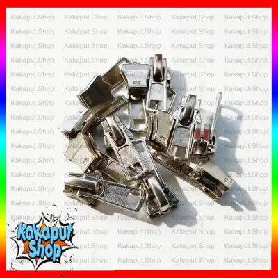12 pcs Kepala Resleting jaket 5 Vislon no 5 (Gigi Kasar)kepala resleting murah
