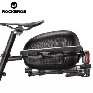 ROCKBROS Bike Bag Waterproof Hard Shell EVA Large Capacity Seat Bicycle Bag Hang Rear Reflective Light Load-Bearing Saddle Bag