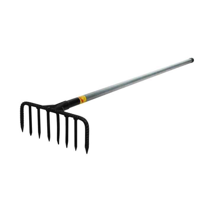 คราดเหล็ก 8 ซี่ พร้อมด้ามจับ 1.2 ม. DIAMOND สำหรับงานสวนเบา