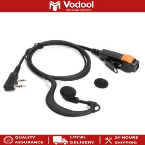 【Fast delivery】 2 Pin Walkie Talkie Headset Earphones Dual PTT PU Wired Walkie Talkie Earwear G Type with Microphone for Kenwood Baofeng 888S TYT