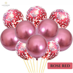 Confetti Sequin Transparent Metallic Balloon Set 12 Inches | Birthday Balloon Set | Decoration Balloon | Party Balloon | Belon Hari Jadi | Belon Kanak-kanak | Hiasan Belon Warna-Warni | 亮片气球套装 | 10pcs | Ready Stock