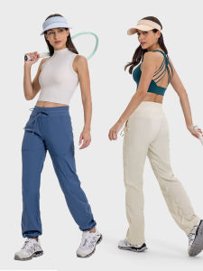 Women Quick Drying Sports Pants Lightweight Breathable Running Fitness High Waisted Loose Wide Leg Casual Yoga Pants 2026 Autumn2026