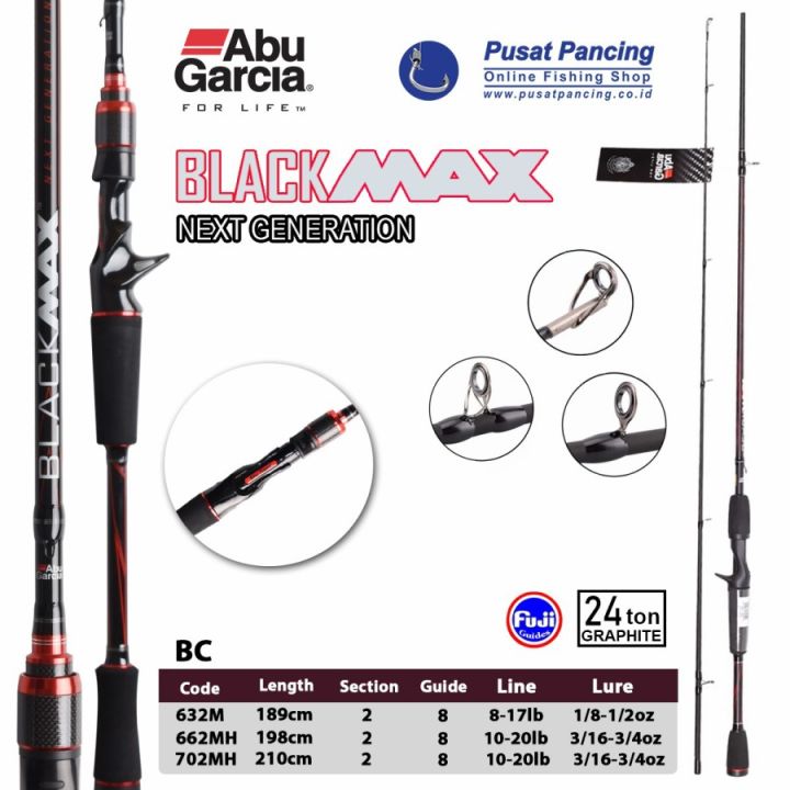 black max baitcast combo Experience better Spinning Abu Garcia / Catfish Reel Size:300