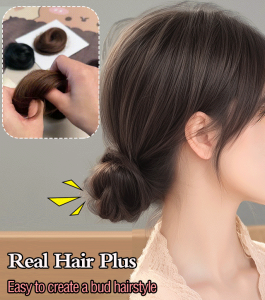 Ball hair band bun hairstyle womens wig elastic hair band headband