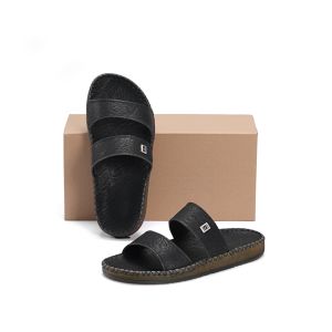 Dép bản da nam cao cấp đế đúc nguyên khối sản phẩm được bảo hành size -38-44(🔹Mã Sản Phẩmdép quai ngang đen