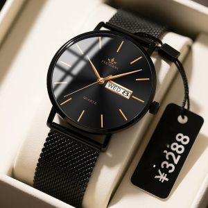 Đồng Hồ Nam CRNAIRA CR-3079 Máy Siêu Mỏng thời trang chuẩn men Dây Thép Mành Cao Cấp