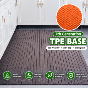 Strip Kitchen Floor Mat Non-Slip Oilproof Waterproof Carpet Home Door Mat Carpets Rug Scalable for Kitchen Bedroom Bathroom Living Room