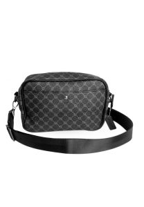 Shigetsu HINO Leather Sling Bag for men black grey pattern crossbody bag shoulder bag mens side bag