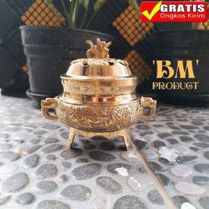 Hio lo Tempat Dupa Hio lo Kuningan Tempat Dupa Motif Naga