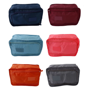 Large Capacity 2 Layer Portable Handle Shoe Storage Bag Waterproof Oxfords Cloth Carrying Case For Fitness Trip
