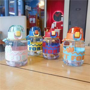 AmeeraOfficialStore Botol Minum Anak 600ML Sedotan dan Tali Panjang 2682 BPA Free