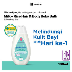 JOHNSONS Milk + Rice Hair & Body Baby Bath 2in1 100ml