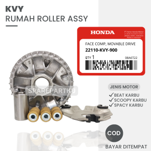 KVY RUMAH ROLLER ASSY BEAT KARBU / SCOOPPY KARBU / SPACY KARBU / RUMAH ROLLER SET HONDA BEAT KARBU / RUMAH ROLLER / ROLLER / KLEMAN / SLIDER / BOSH