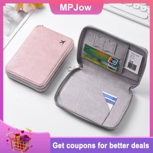 【MPJow】 Travel Organizer for Documents and Passports Large Capacity Wallet with Multiple Card Slots for Family Business Vacations