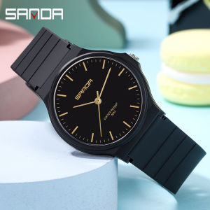SANDA แฟชั่นของผู้หญิงควอตซ์นาฬิกาข้อมือ Casual ควอตซ์นาฬิกากันน้ำกันกระแทกนาฬิกาสำหรับสุภาพสตรี