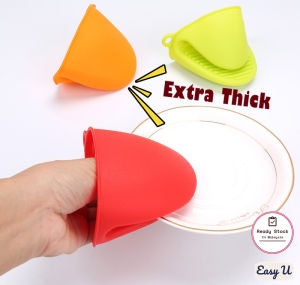 1 pc Colorful Silicone Kitchen Hand Glove Hand Clip Anti Heat Insulation Hot Pot Oven Baking Cooking Microwave Tool