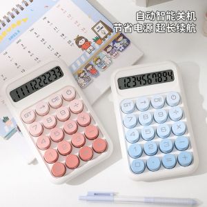 OEUVR 10-digit Display Electronic Calculator Transparent Design Gradient Color Mechanical Keyboard Calculator Cute Style High Appearance  Calculator Office Use