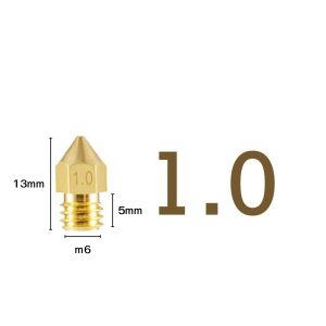หัวฉีดเครื่องพิมพ์ 3d Part MK8 Brass Nozzle สำหรับหัวฉีดเครื่อมพิมพ์ 3D หัวฉีดเอ็กซ์ทรูเดอร์ ทองแดง ทองเหลือง