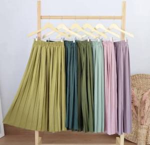 Rok Plisket Premium Hyget Premium 95cm - Bahan Halus, Tidak Ngerawang, Max BB 85kg