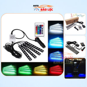 Đèn Led Chiếu Sáng Gầm Ô Tô 7 Màu 12V Kèm Remote Điều Khiển