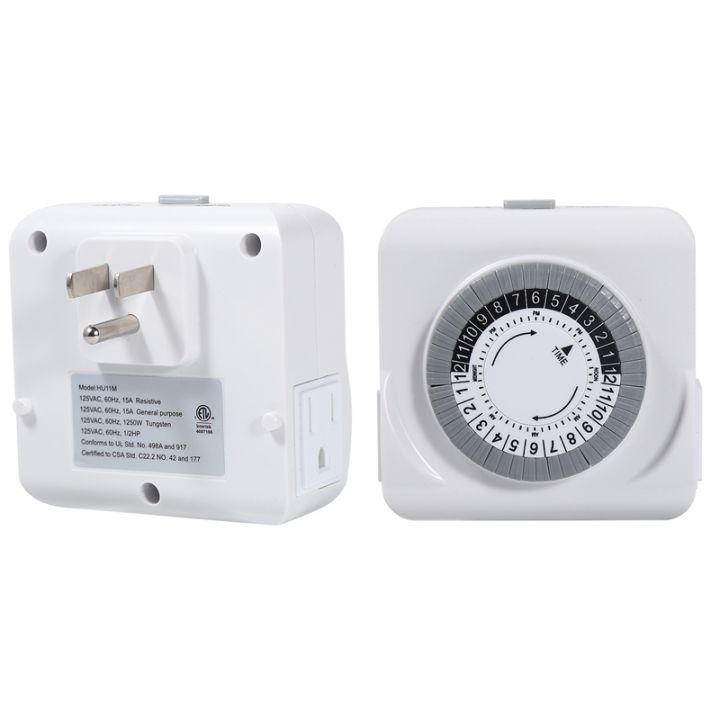 24 Hour Cycle Plug-in Mechanical Timer, Indoor Timer for Electrical ...