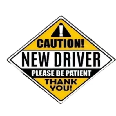 5 inch Magnetic Car Sticker New Driver Please Be Patient Magnet Waterproof Magnetic Car Sign