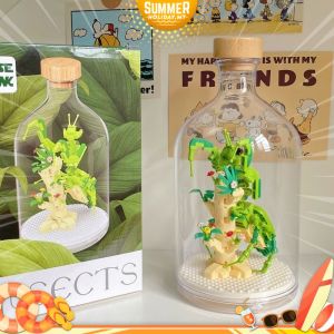 Wise Hawk Block Balody Insect In Transparent Cover Lady Bug Butterfly Gift Decoration Building Brick Toy Boy Girl 昆虫系列