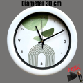 Jam Dinding Aesthetic Series Diameter 30cm Desain Remaja Milenial Mesin Senyap Sweep Silent Movement. 