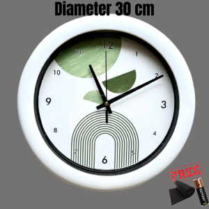 Jam Dinding Aesthetic Series Diameter 30cm Desain Remaja Milenial Mesin Senyap Sweep Silent Movement