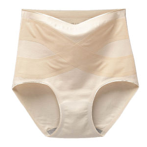 INTIMA Seamless High Waist Panties For Women Slimming Belly Butt Lifting Shapewear Breathable 50s Cotton Briefs Solid Color Tummy Control Underwear Plus Size L-XXL