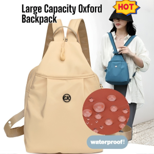 Large Capacity Oxford Backpack Waterproof Lightweight Dual-Use Design Commuting Student Shoulder Bag