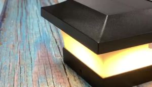 IGDL Solar gate lamp Fence Light modern outdoor waterproof lighting solar power light sensor for garden gate courtyard column cottage path Post landscape lamp